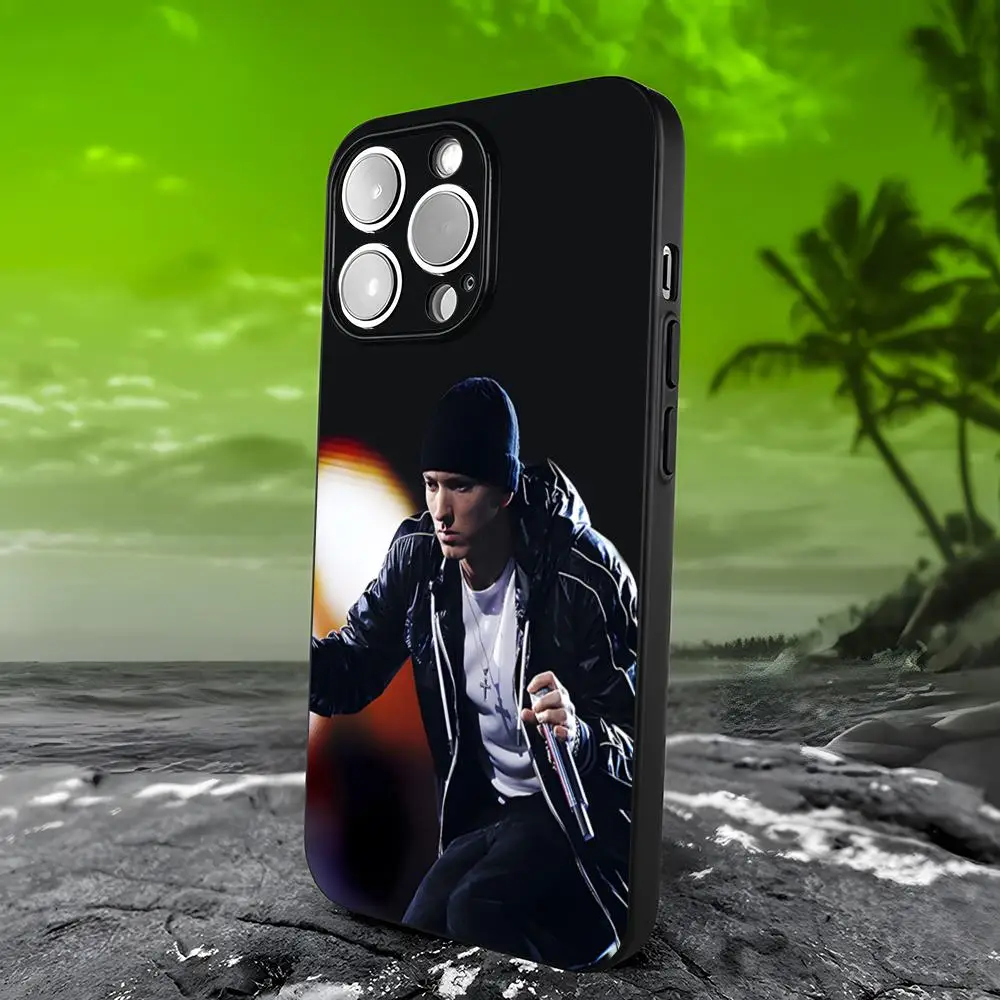 Фото Чехол для телефона Rapper E-Eminem для iPhone 17 15 16 13 Pro Max 14 12 11 Xr X 8 7 6 Plus, роскошная задняя крышка №3