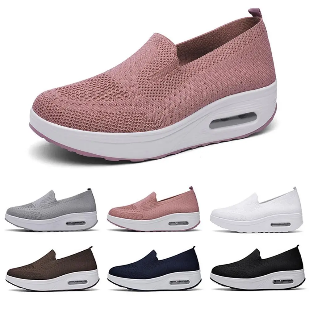 

Spring Autumn Women Swing Shoes Mesh Woman Loafers Flat Platforms Female Shoe Wedges Ladies Shoes Height Increasing Sneakers