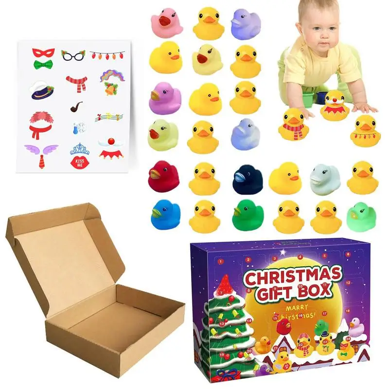 

Christmas Advent Calendar Cute Duckling Bath Toys Christmas Advent Calendar 24 Days Christmas Countdown Calendar Accessories