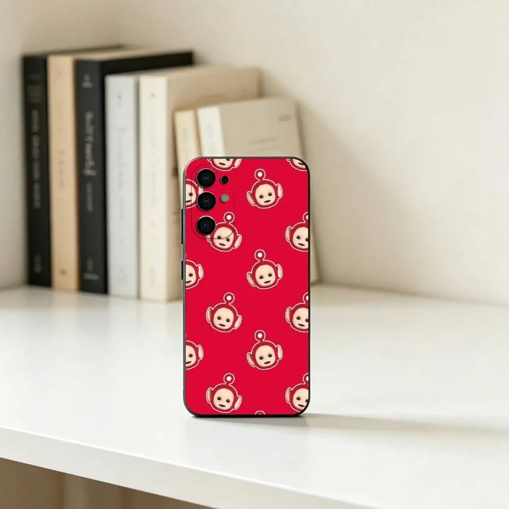 Фото Милый мультяшный чехол с Телепузиками для Samsung S25, S24, S21, S22, S23, S30, Ultra, S20, Plus, FE, Lite, Note, 10, черный чехол №2