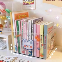 acrylic transparent bookstand ins student desk to put books storage box stationery storage school office supplies