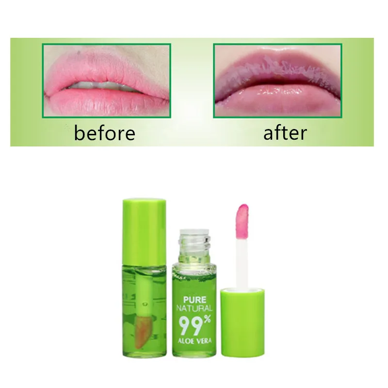 

Aloe Lip Gloss Lips Makeup Moisturizer Nutritious Liquid Lipstick Aloe Vera Plant Transparent Color Changing Lip Tint Baby Lips