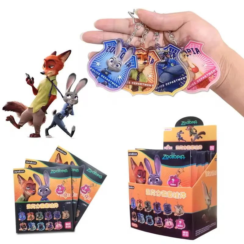 Фото 12 стилей Disney Zootopia Judy Nick, аниме-фигурка, изображение, акриловый значок, подвеска, серия, детский подарок №2
