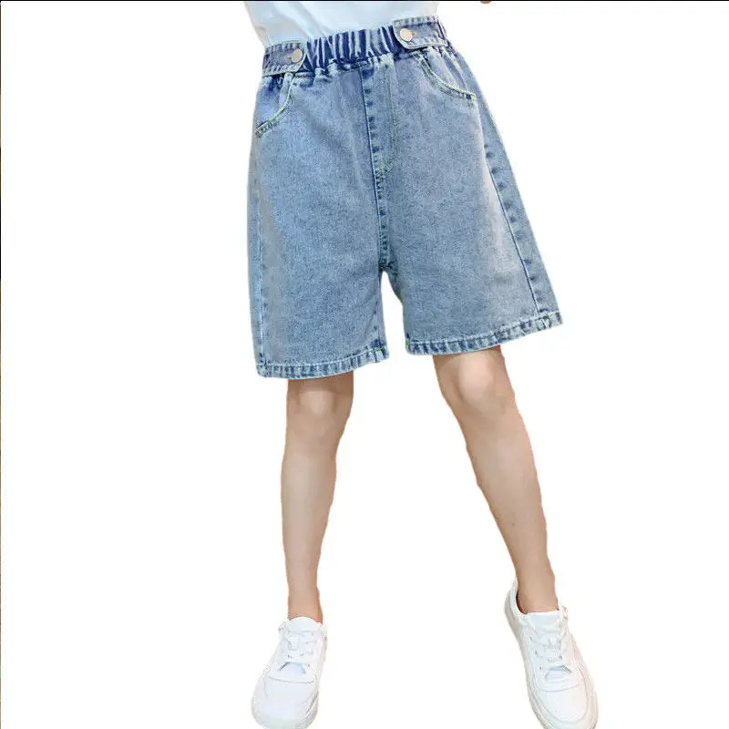 

2022 Fashion Teen Kids Girls Shorts High Waist Children Denim Short Pants Summer Casual School Fashion Jeans 8 9 10 12 Years