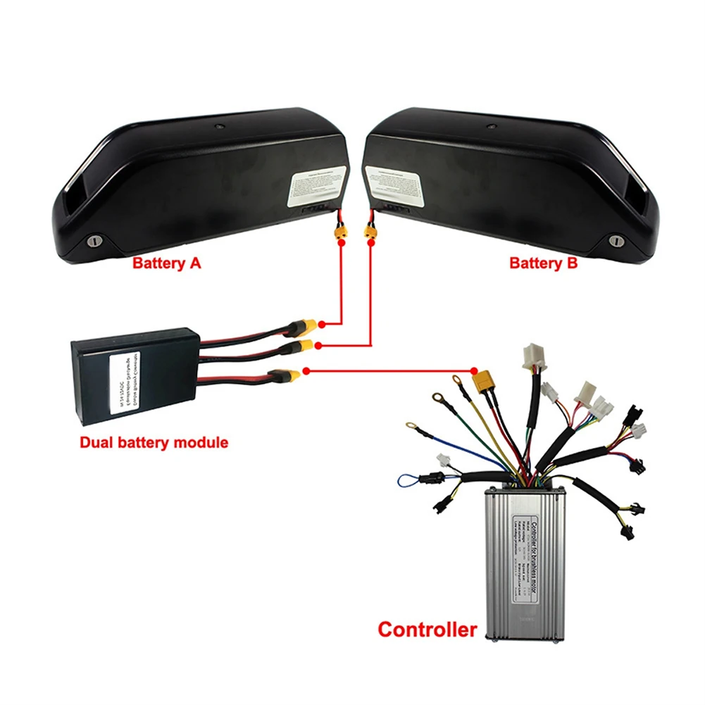 20 В-72 В 20-40 А электрический велосипед 2 литиевые батареи параллельный модуль Ebike