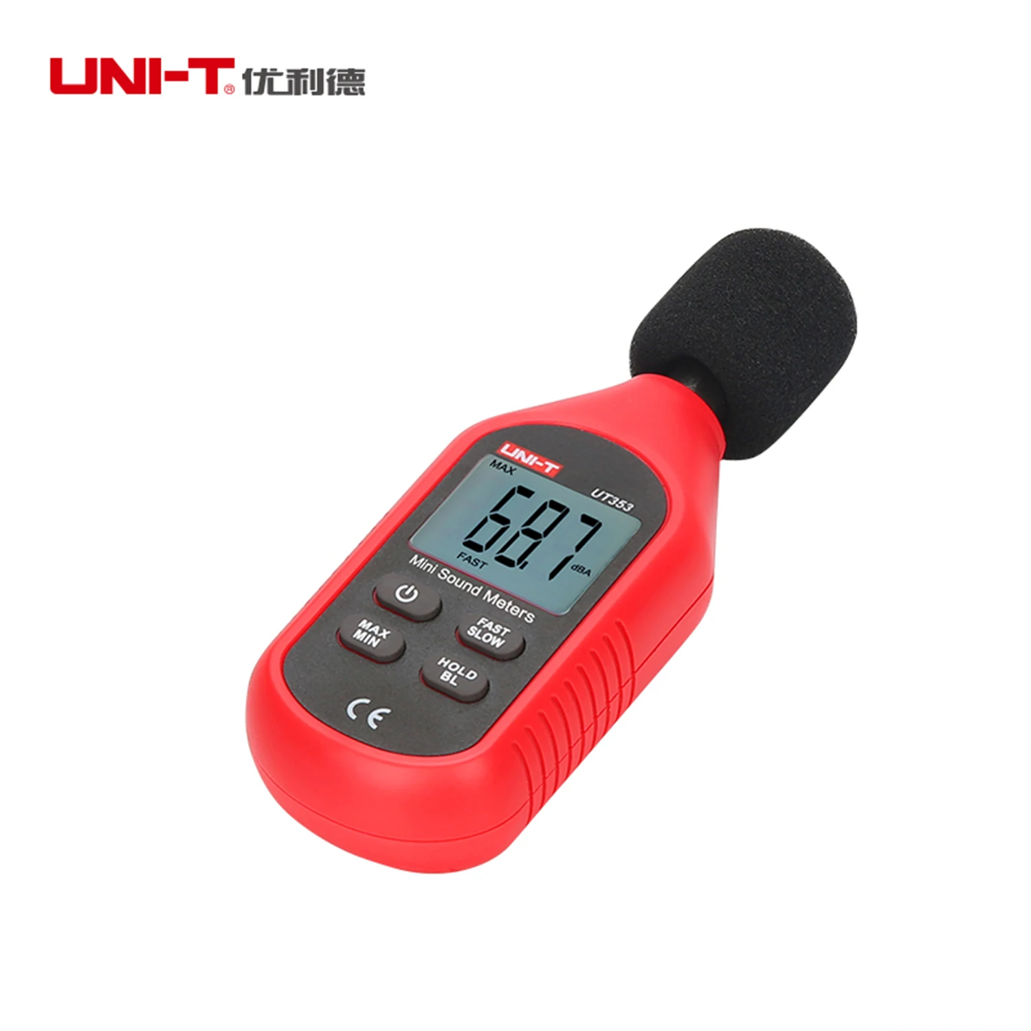 Instrumento de medición de ruido UNI-T UT353, medidor de Db 0 ~ 130dB, Mini medidor de nivel de sonido de Audio, Monitor Digital de decibelios