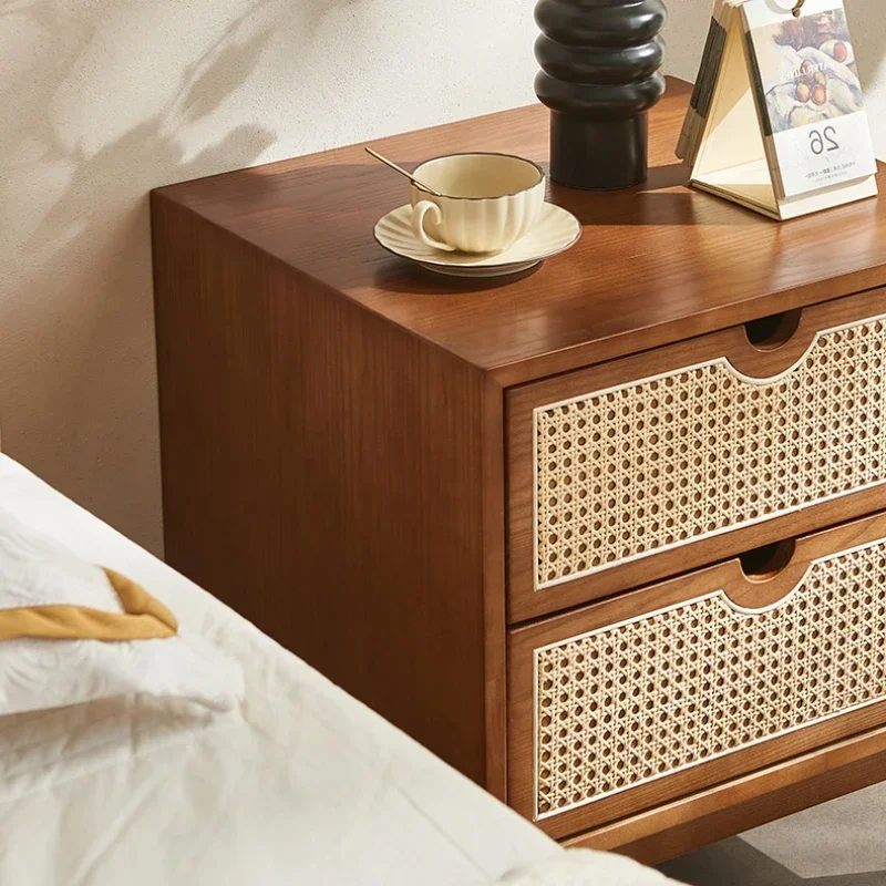 Шкаф для хранения белый прикроватный столик кофейные Мезы кровати боковой