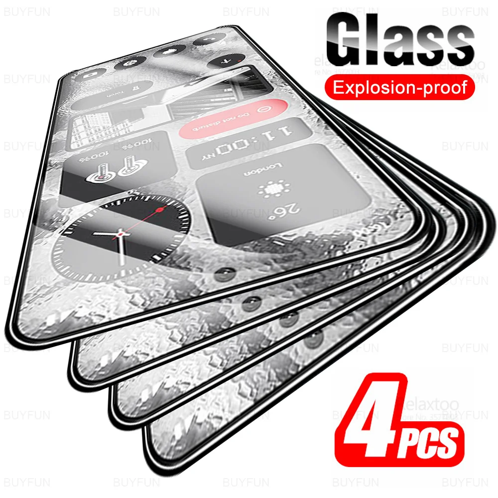 

NothingPhone2 Glass For Nothing Phone (2) 5G 4Pcs Tempered Protective Glass NothingPhone 2 Two Phone2 A065 Screen Protector Film