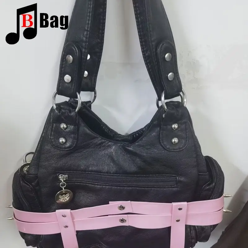 Женская сумка в стиле ретро Y2K розовая вместительная дизайнерская сумка-тоут со
