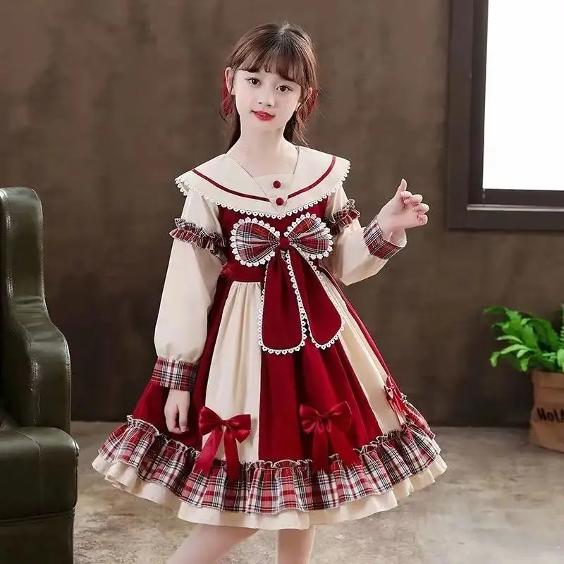 

Girls' Dresses Fall/Winter 2023 Fashion Foreign Kids Princess Dress Disney Baby Girl A Dress