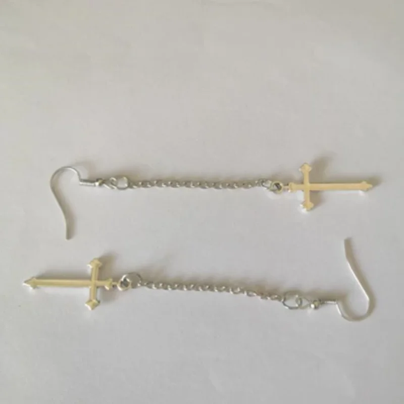 Ex160 Модные Винтажные простые панк гиперболы кисточки цепи Сплав Крест Подвесные