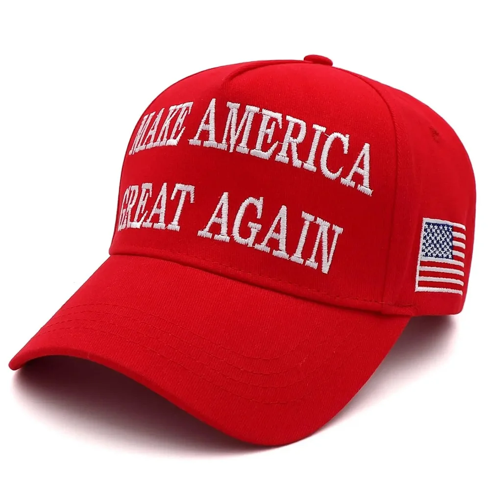 Красная шляпа MAGA Donald Trump 2024 бейсболка с флагом США дальнобойщика MAKE AMERICA GREAT AGAIN