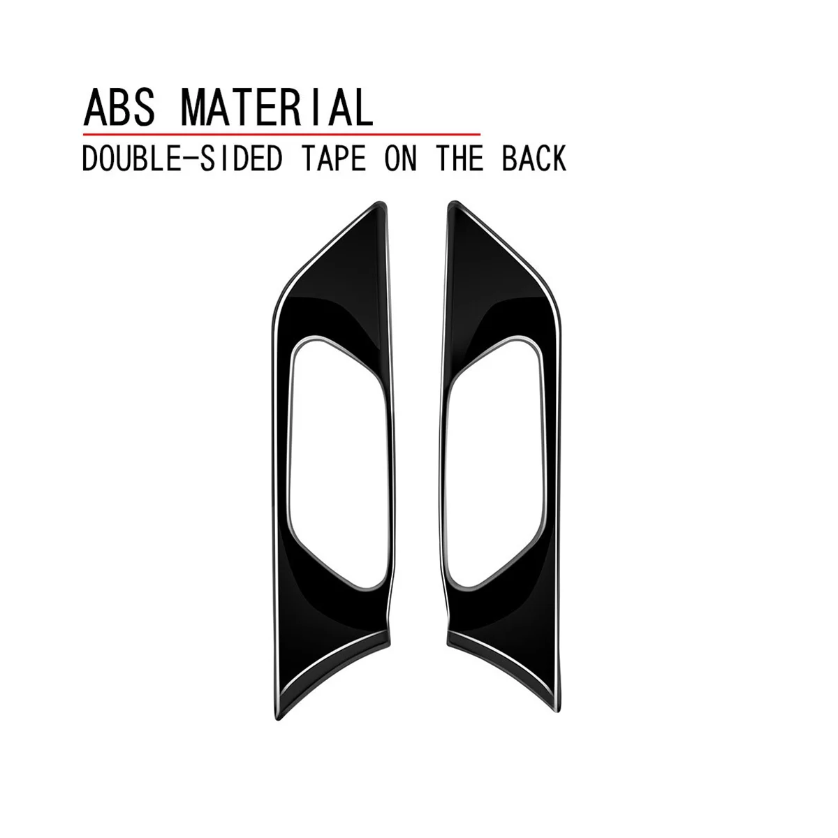 Автомобильная глянцевая черная текстура внутренняя ручка передней двери крышка