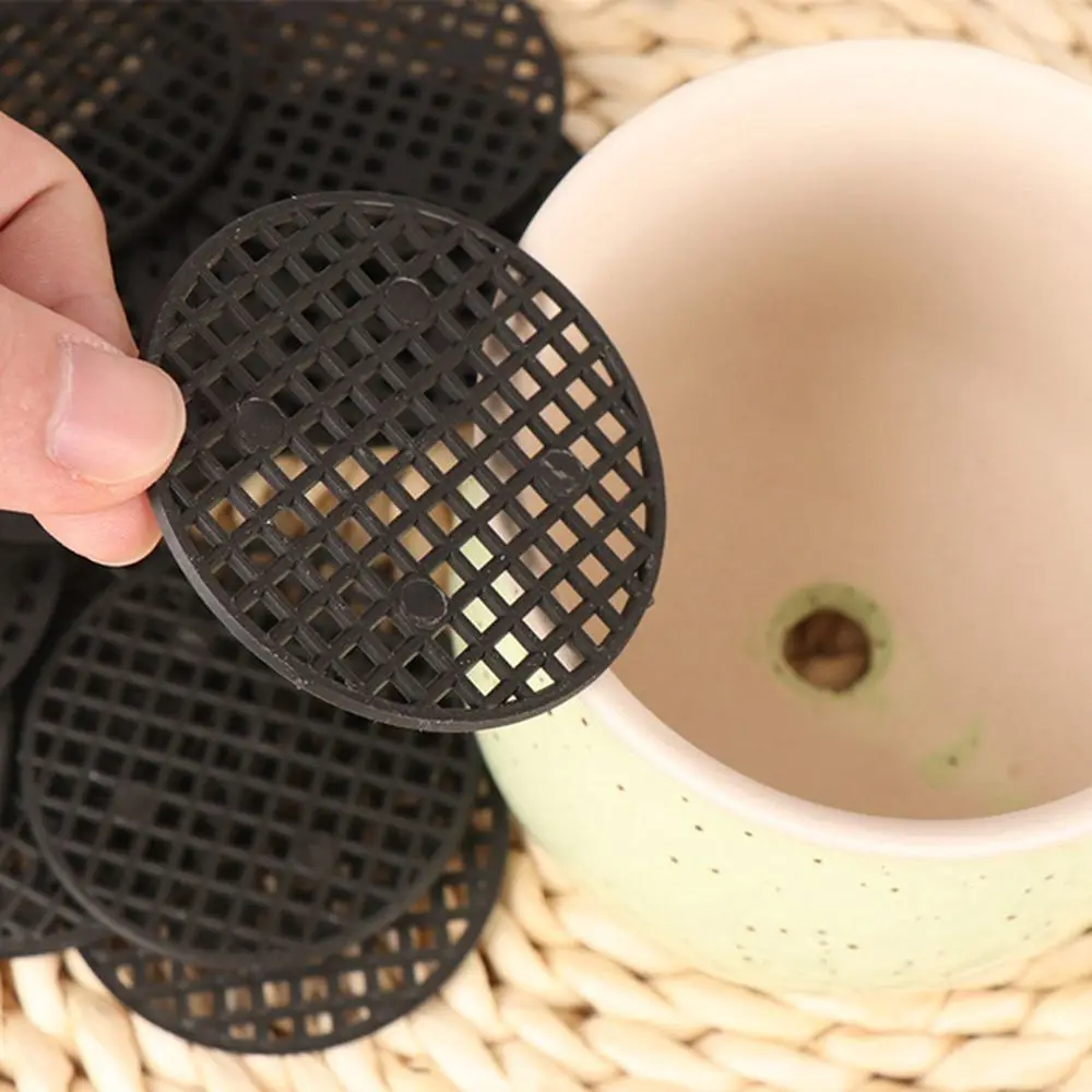 

100Pcs Flower Pot Hole Mesh Pad, 25cm, 45cm Diameter Round Bonsai Pot Bottom Grid Mat Mesh Drainage Netting Hole Screen
