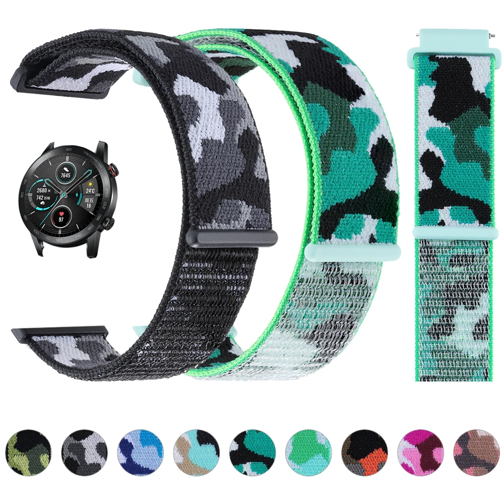 

Ремешок для часов HONOR Watch GS 3 / GS Pro, нейлоновый браслет с петлей для HONOR Magic Watch 2 46 мм 42 мм, аксессуары 20 мм 22 мм
