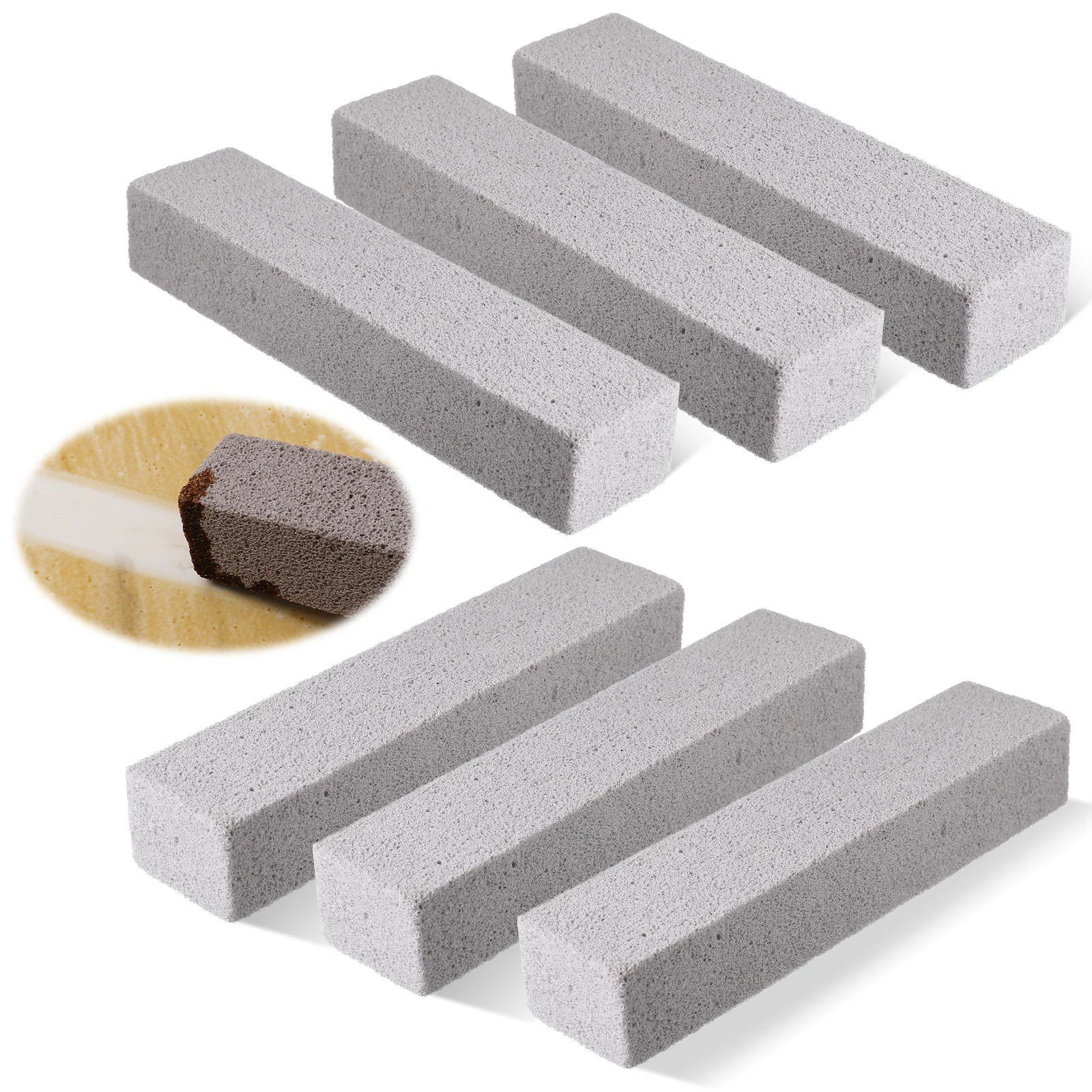 

6 шт., каменная палочка для удаления грязи на туалете