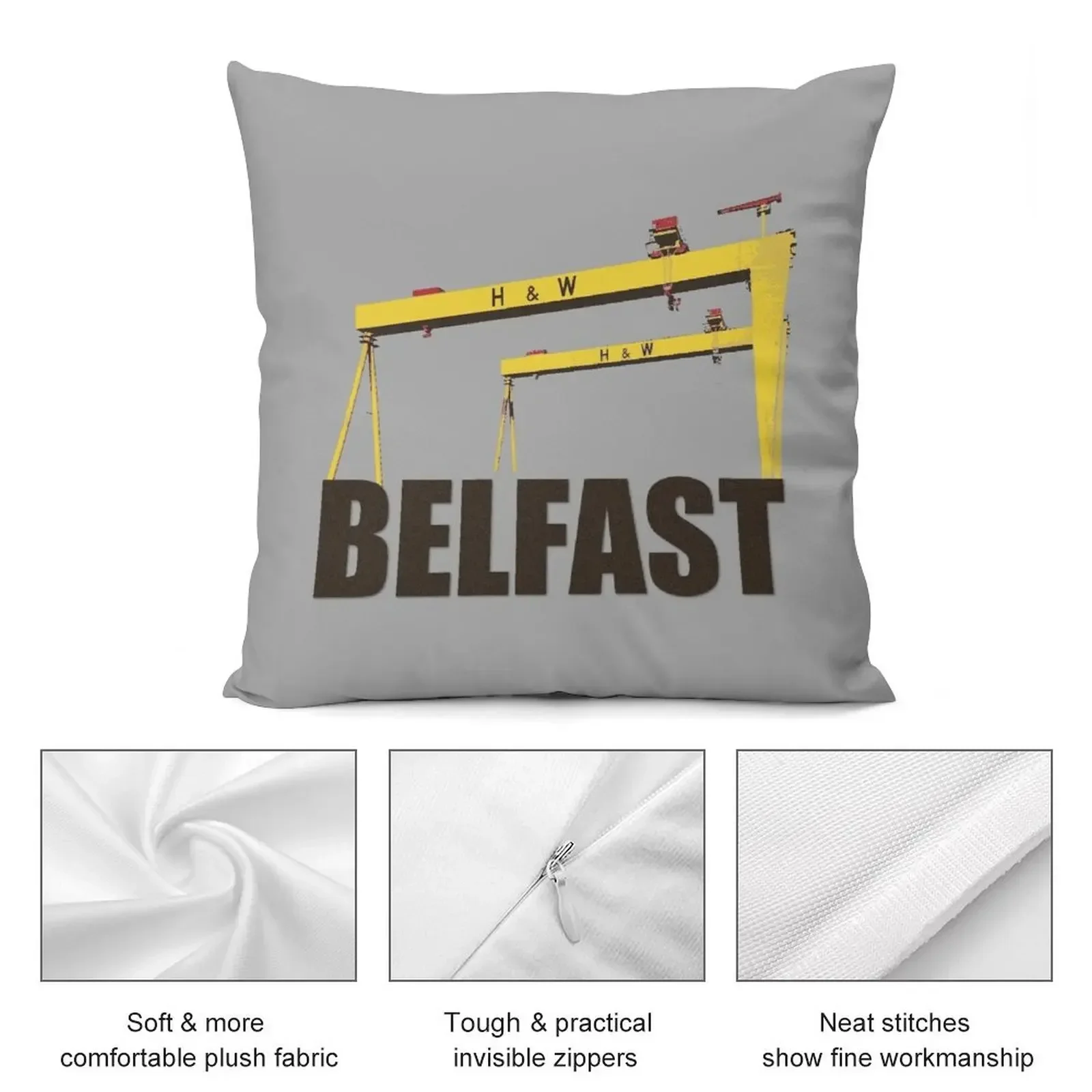 Бельфаст Северная Ирландия - Харланд и Волфф Шифф Декоративная подушка