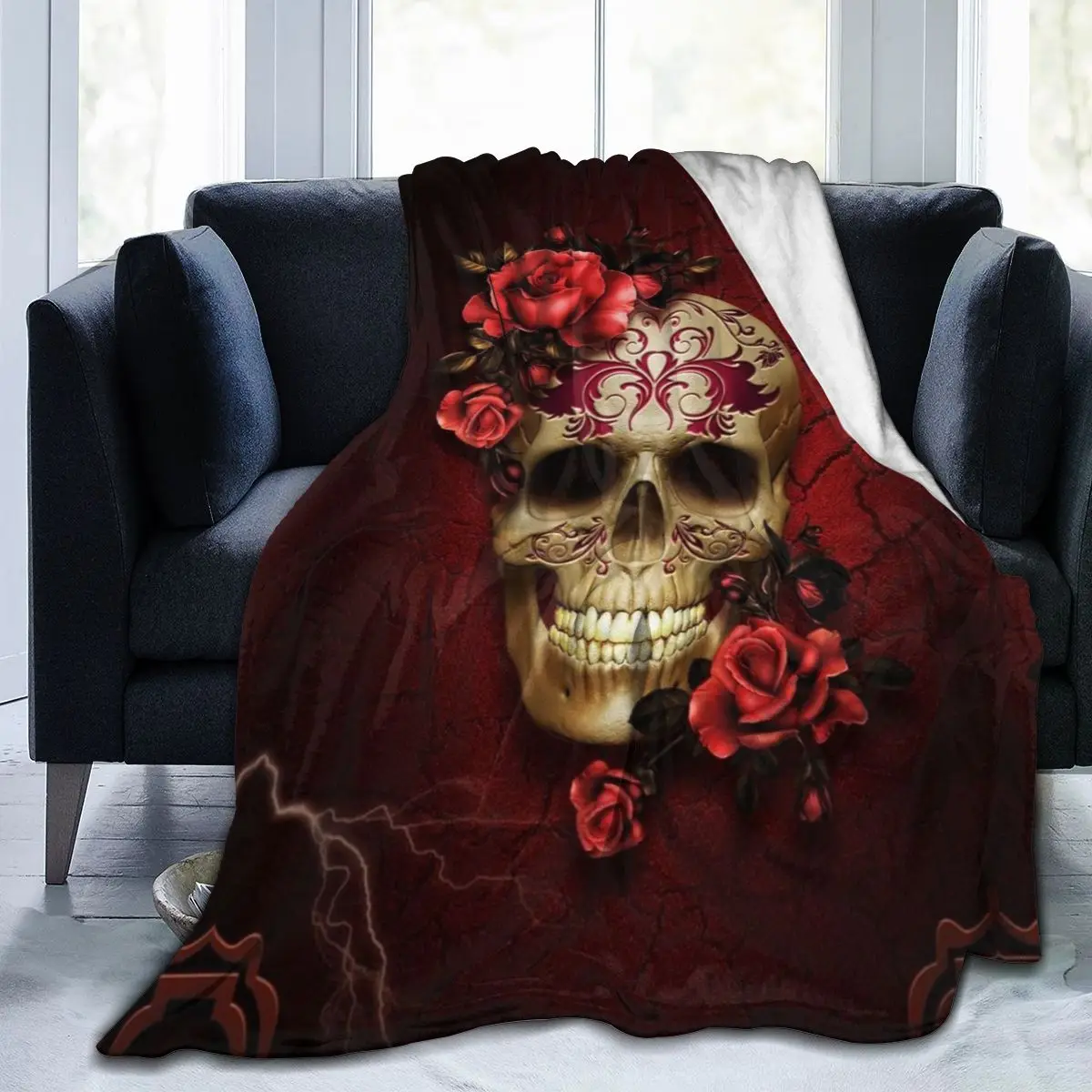 

Manta 3D de esqueleto rosa, печатная вечеринка, бархатный Коралл suave y cadlido, manta de franela ligera y fina lavada a Mada