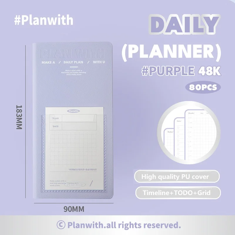 

Planwith Kawaii Самозаполняющийся еженедельный блокнот PW0005