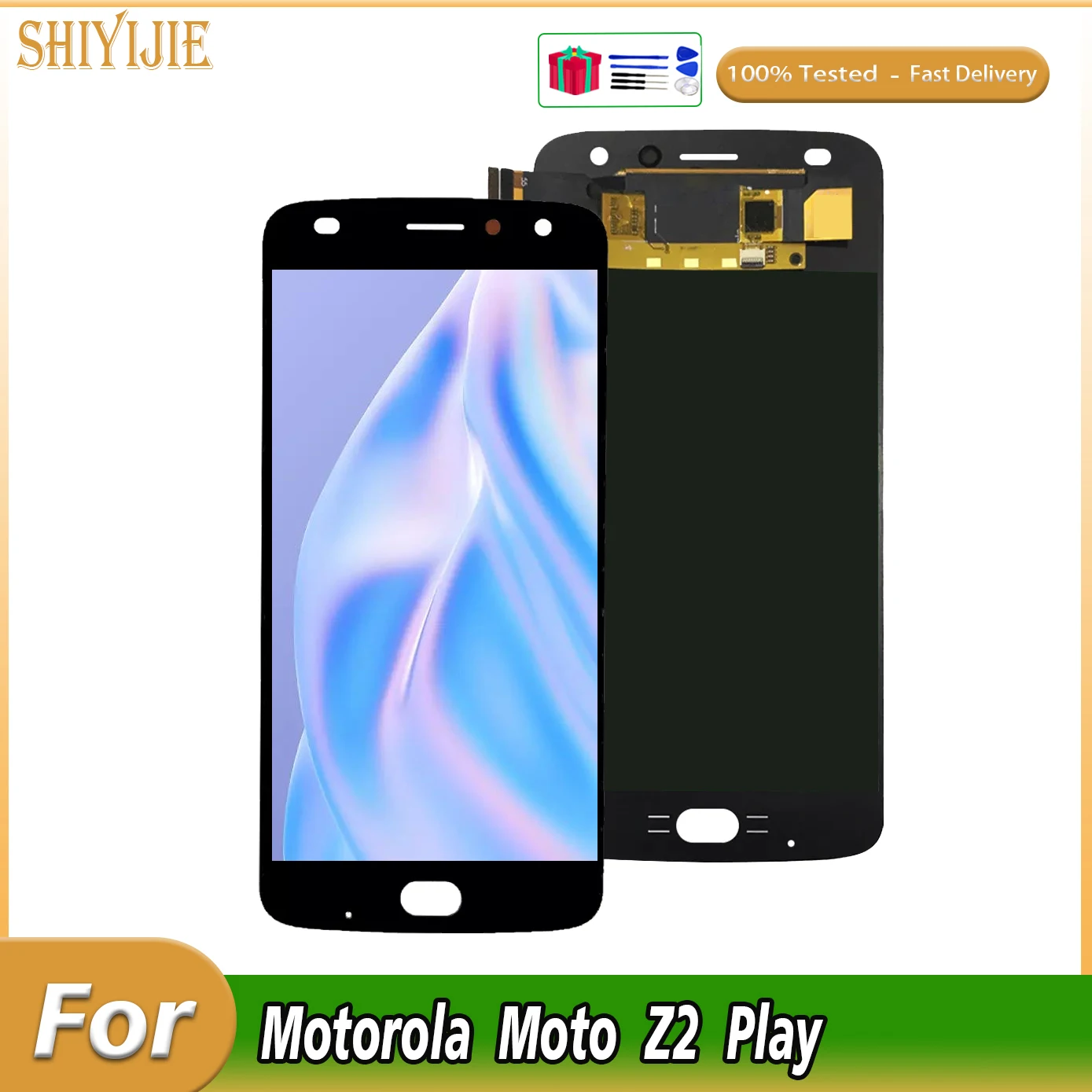 

5.5" AMOLED For Motorola Moto Z2 Play XT1710-02 XT1710-06 XT1710 LCD Display Touch Screen Replacement Tested Digitizer Assembly