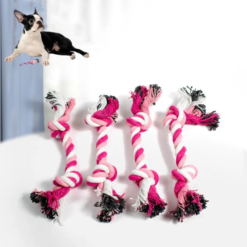 

Random Color Dogs Toys Double Knot Cotton Rope Funny Puppy Toy Clean Molar Chew Knot Play Supplies Pet Accessories