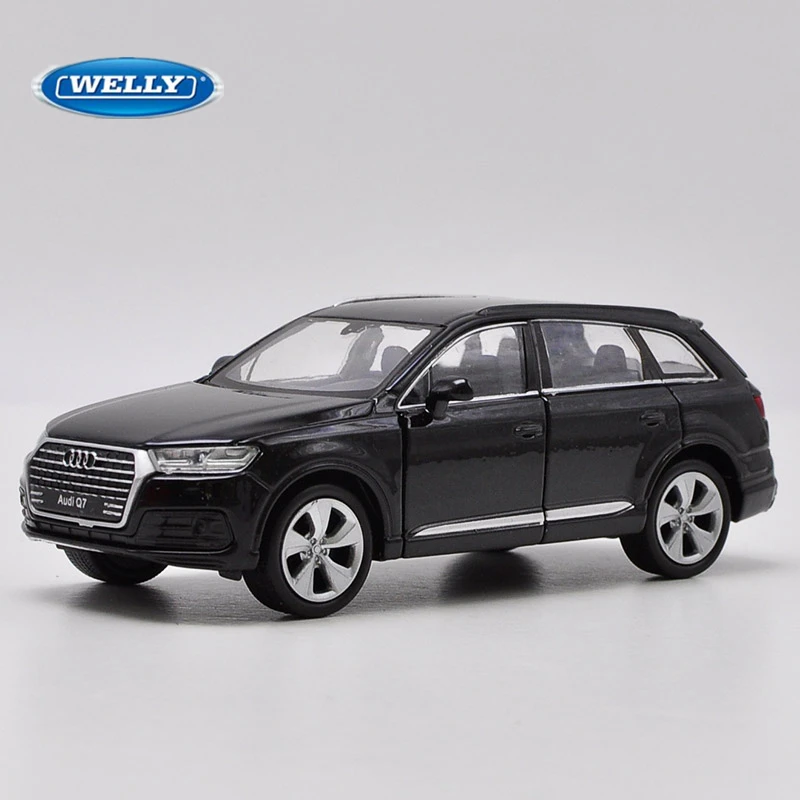 

Модель автомобиля WELLY 1:36 Audi Q7 из сплава, литой металлический игрушечный автомобиль, модель с тяговым эффектом, коллекционная игрушка для дет...