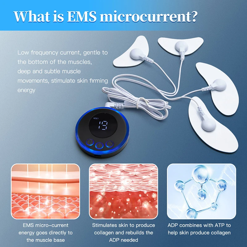 

EMS Facial Massager Current Muscle Stimulator Facial Lifting Eye Beauty Devic Neck Face Lift Skin Tightening Anti-Wrinkle