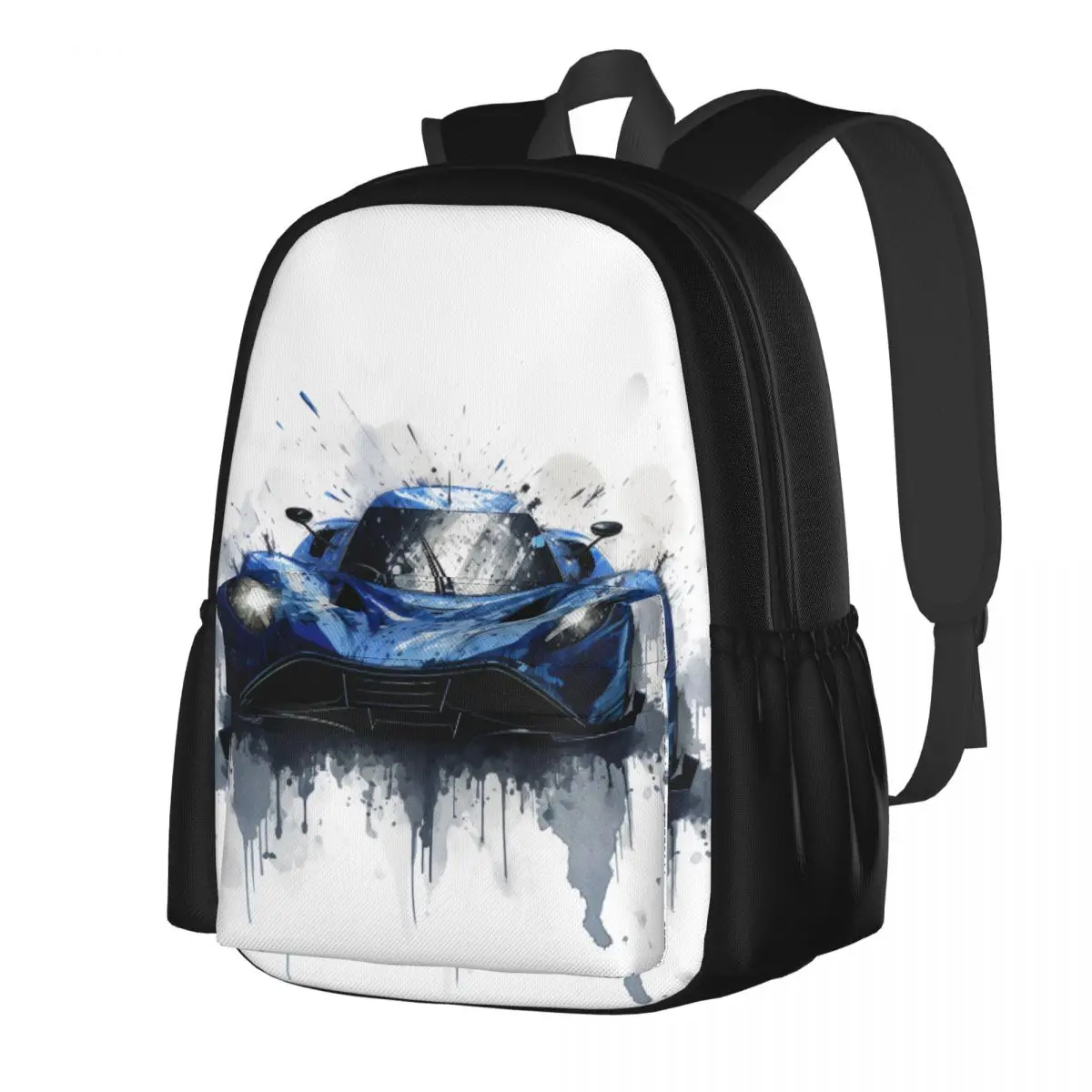 

Dazzling Sports Car Backpack Ink Drawing Hyper Artistic Trekking Backpacks Cool High School Bags High Quality Print Rucksack