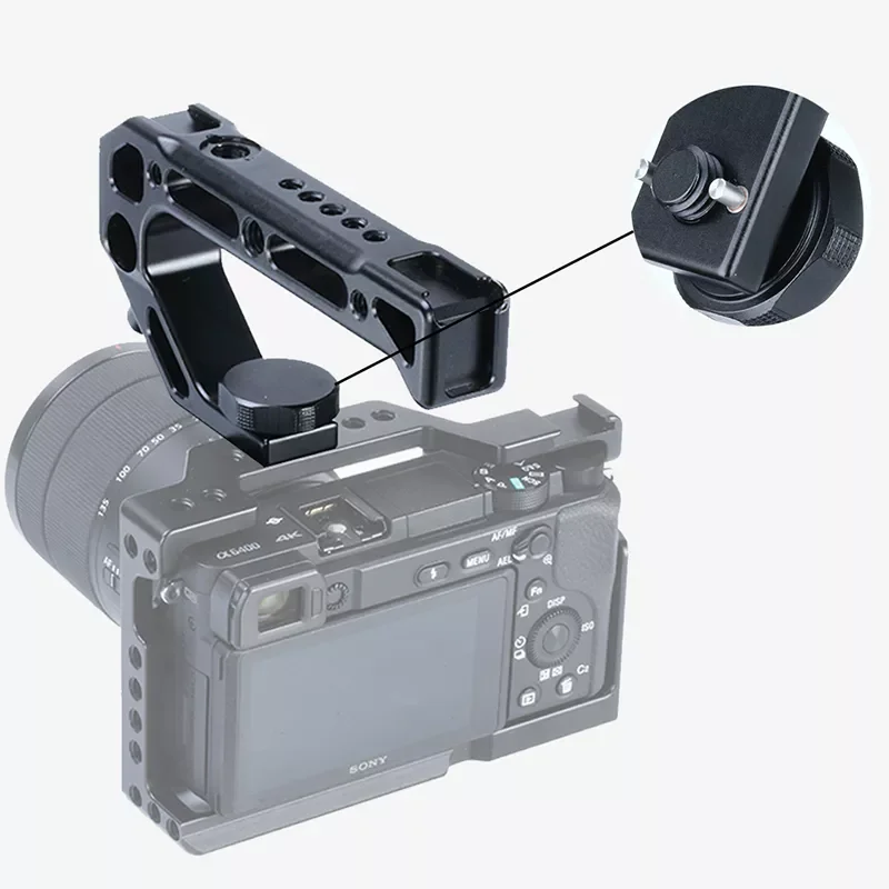 

UURig R008 Camera Top Handle Hand Grip Handgrip Arri Locating Screw Monitor Mic Rig Cold Shoe for Nikon Canon Sony DSLR Camera