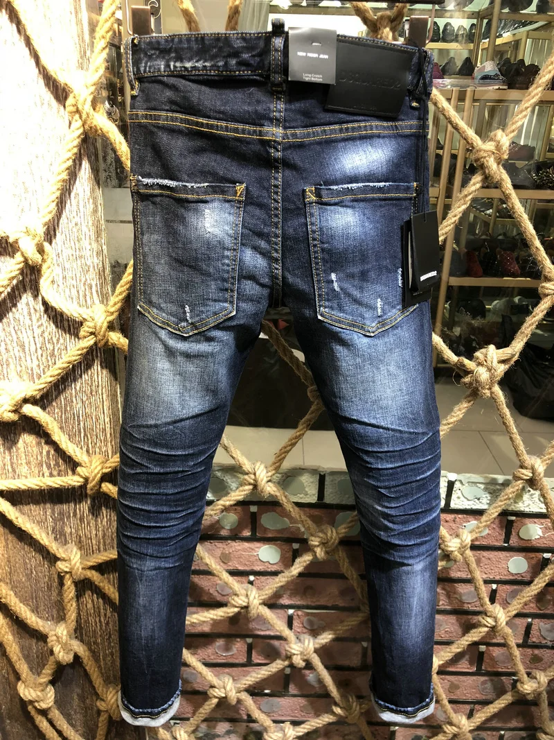 New DSQUARED2 Denim Jeans Holes Trousers Pants Biker Jeans HOMME Ripped Jeans COOLGUY  Jeans Men Pants 9316