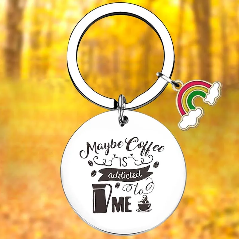 

Coffee Lover Keychain dad mom family friend Key Chain Pendant Jewelry