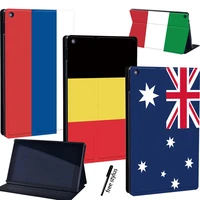 case for fire hd 10 11th 2021hd 8 plus 10th 2020 tablet leather flip shell for fire 7fire hd 8fire hd 10 cover flag print