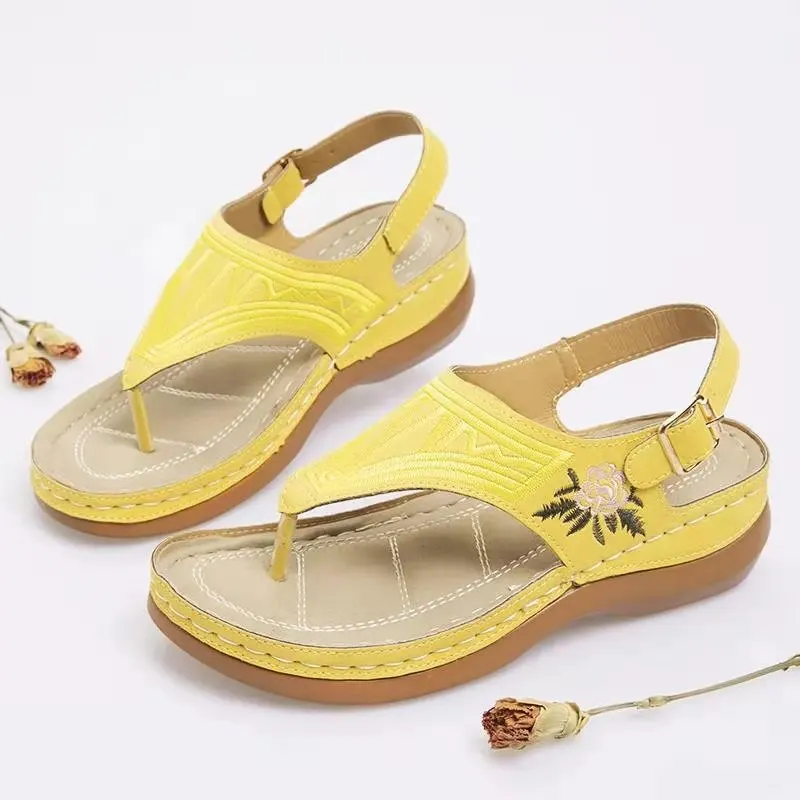 

Sandals Women Fflip Flops Women's Shoes Beach Shoes Woman Buckle Strap Flower Sandals Ladies Shoes Zapatillas Muje Footwear