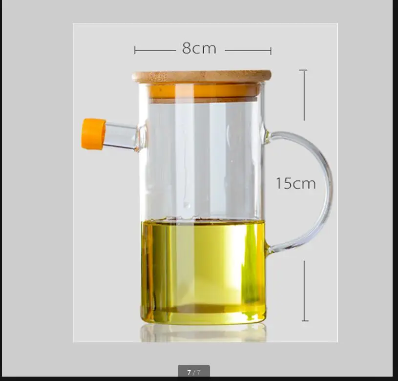 Прозрачная стеклянная банка для масла кухонный контейнер специй бутылка соевого