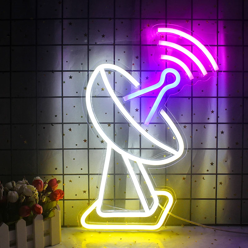 

Wanxing Cool Fighter Shaped Neon Sign LED Signal Tower Wall Art Decoration Xmas Wedding Shop Club Boys Kids Gift Home Room Decor