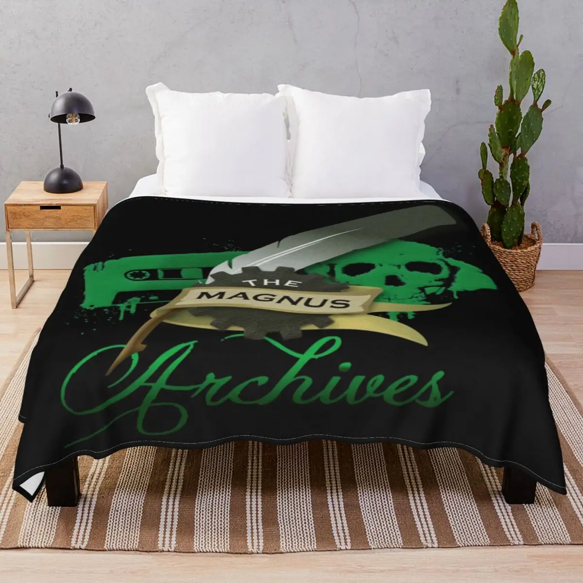 The Magnus Archives Logo Blankets Fleece Print Lightweight Thin Throw Blanket for Bedding Home Couch Camp Cinema