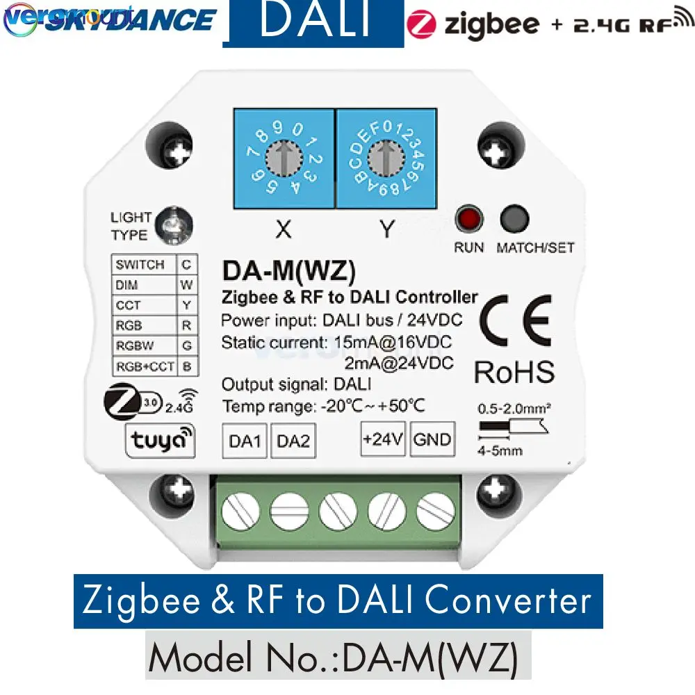 Фото Управление через приложение Skydance Tuya DIM RGB CCT RGBW DA-M RF DA-M(WT) WiFi DA-M(WZ) Преобразователь Zigbee в DALI Диммер Контроллер Smart Life №4