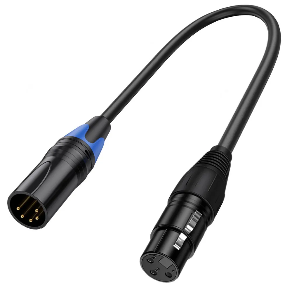 XLR Male 3 Pin к Female 5 &amp аудио кабель для микрофона DMX