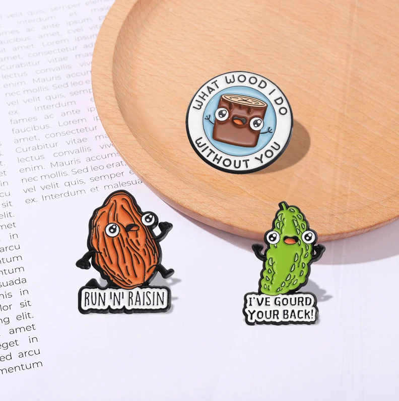 Забавная эмалированная брошь с изображением тыквы пищи подарка для детей