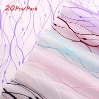 20 sheets1 pack flower wrapping paper matte translucent waterproof love net gift wrapping paper bouquet packaging materials