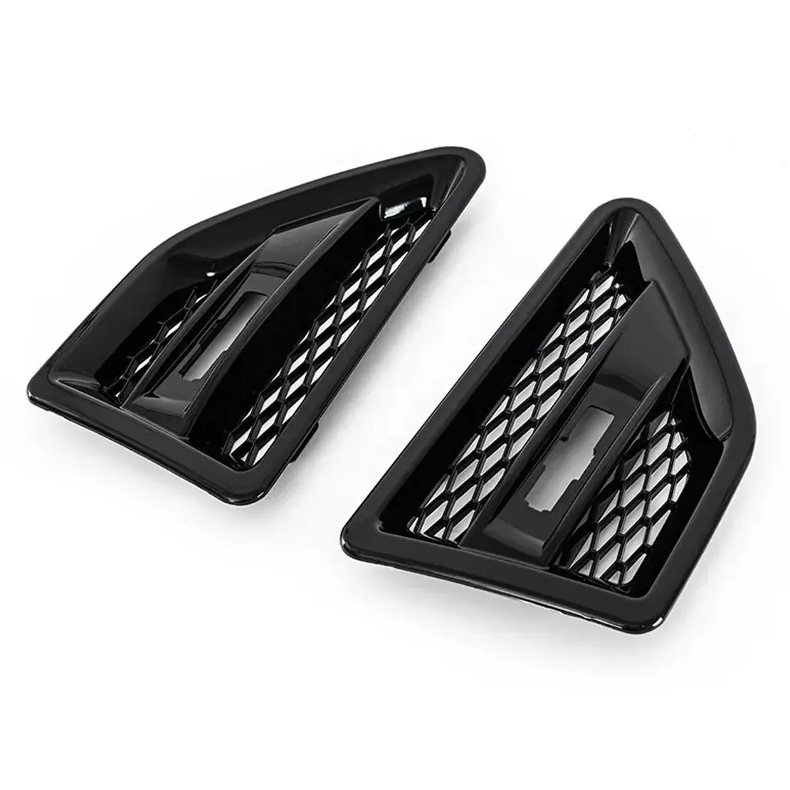 1 пара глянцевых черных боковых крыльев из АБС-пластика накладка на решетку