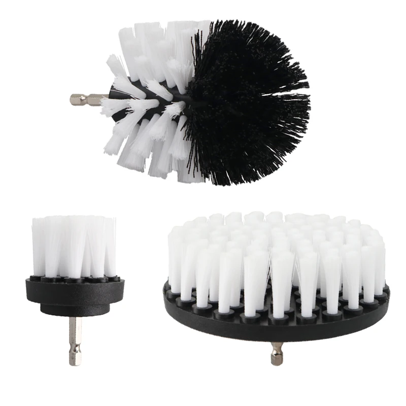 

3pcs Drill Brush Set with Attachment Extender Power Scrubber Polisher Bathroom Cleaning Kit Acrylic Bristle House Cleaning Tools