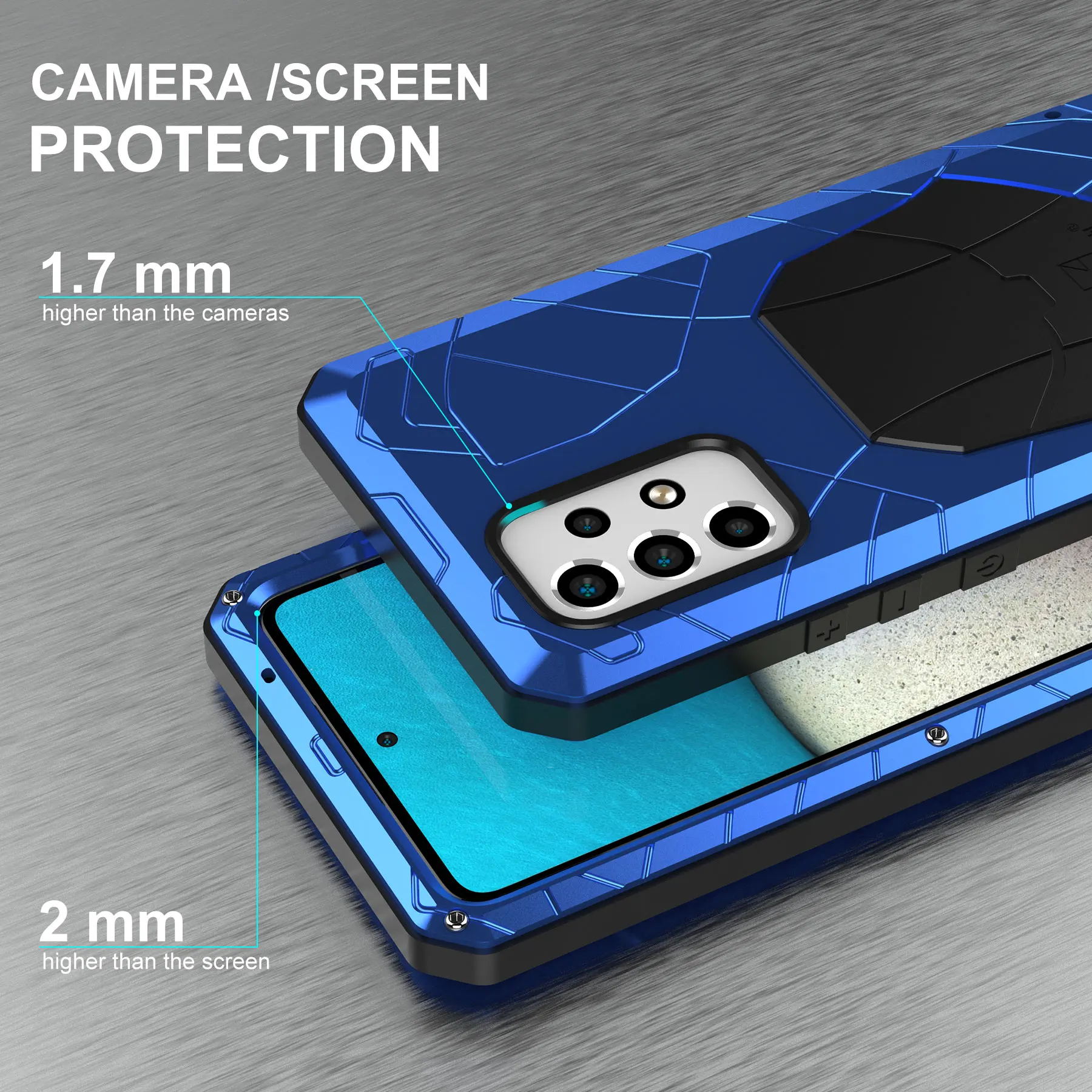 Heavy Duty Case For Samsung Galaxy A53 A82 A72 A52 A42 A71 A51 5g Military Metal Shockproof Dropproof Dustproof Protective Cover