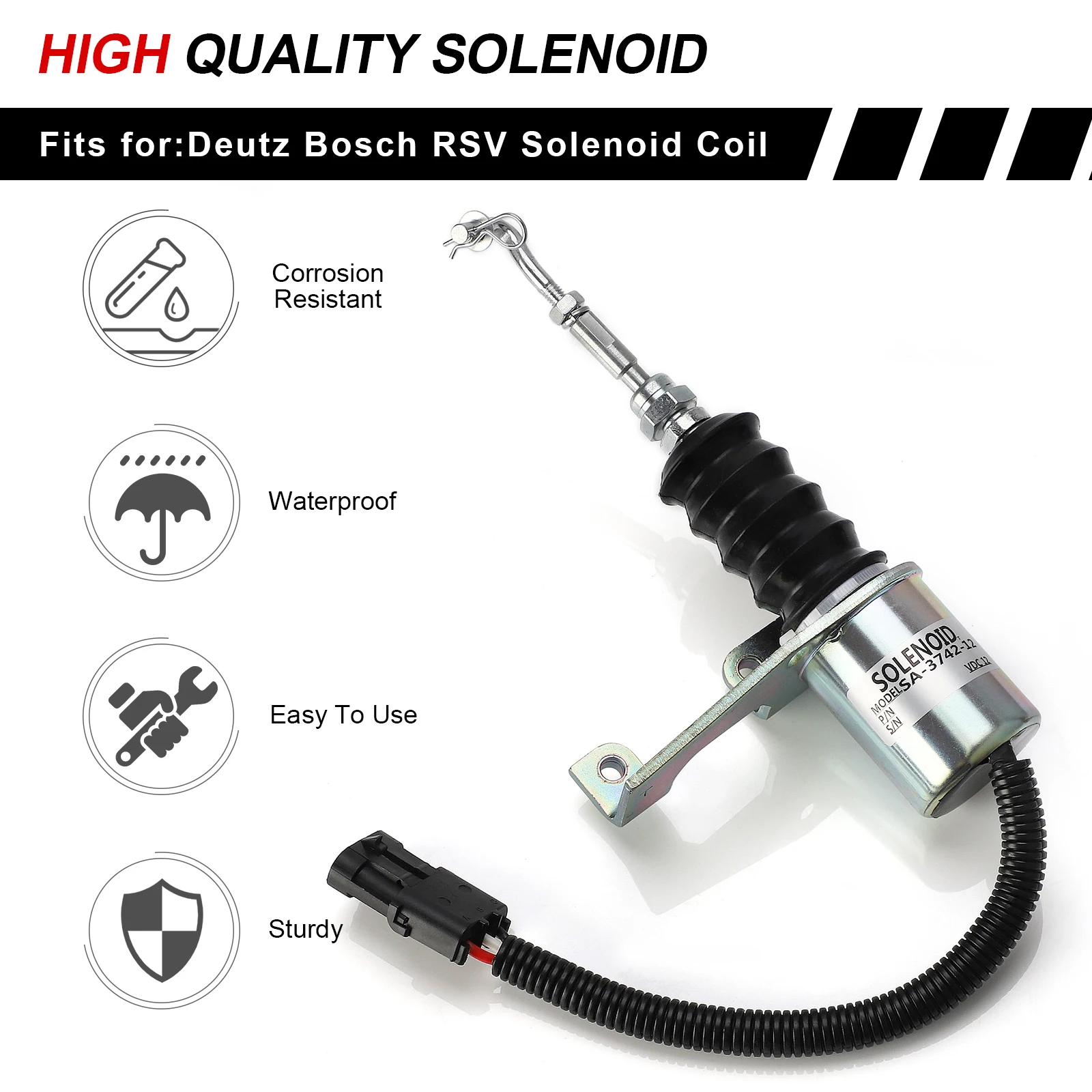 Фотоэлемент клапана 12 В/24 В фотоэлемент модели 1751ES 7-19007 совместим с двигателем Deutz