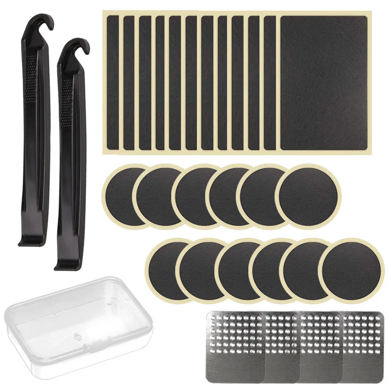 

32pcs Bicycle Flat Tire Repair Kit Tool Mountain Road Portable Set Patch Rubber Piece Cycling Puncture Repair Accessories