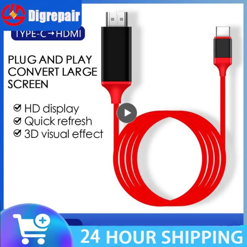 

For Macbook Samsung Galaxy S9/s8 Huawei 4k Cable Adapter Usb-c Cable Usb 3.1 Video Converter Type C To HDMI-compatible Cable
