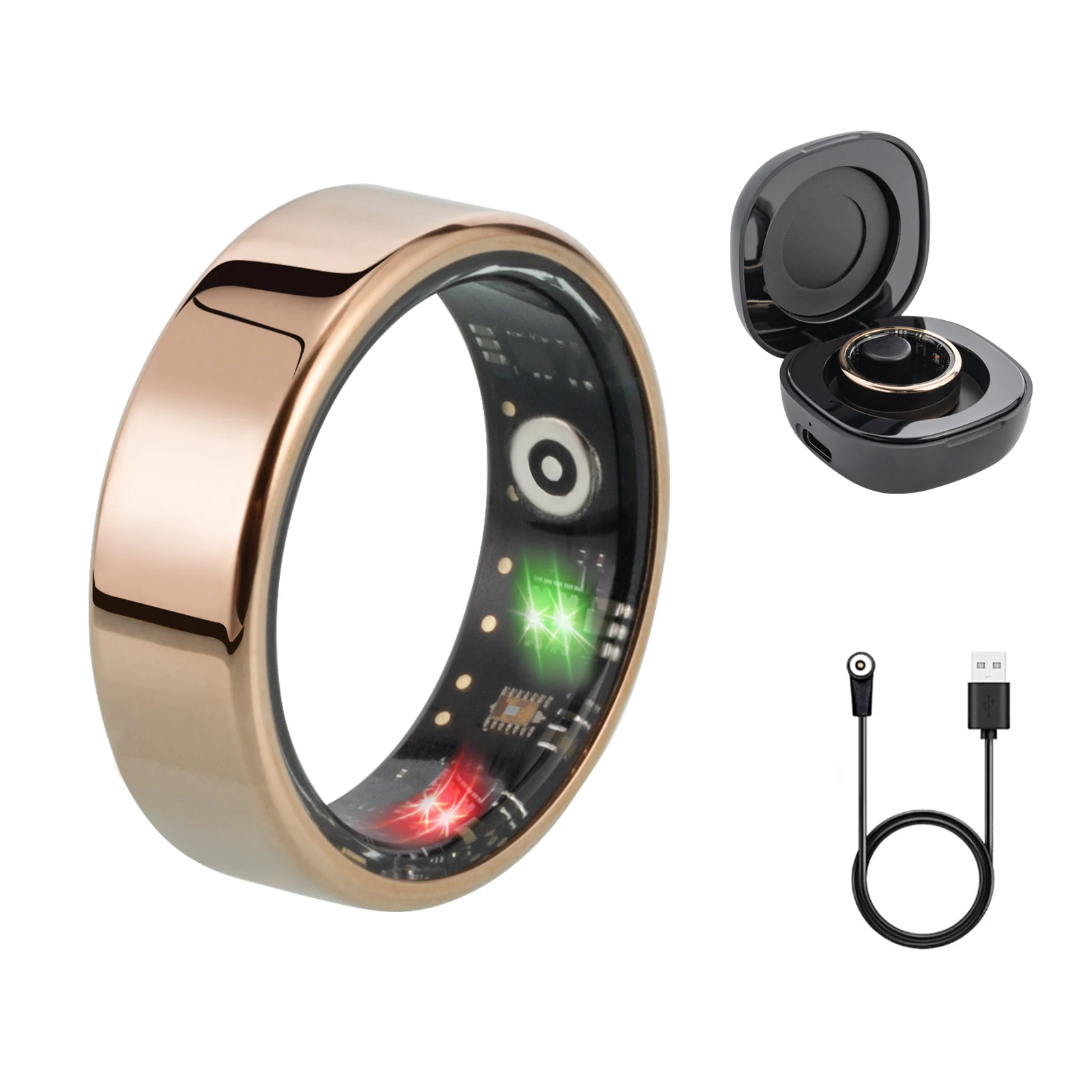 Фото Yarrasonic Anillo inteligente пульсометр из нержавеющей стали трекер сна калории низкая цена умное кольцо для мужчин без приложения №3