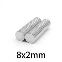 2050100200300500pcs 8x2 disc permanent neodymium magnet n35 round search magnet strong 8x2mm powerful magnetic magnet 82