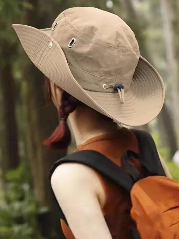Шляпа от солнца для мужчин и женщин уличная рыболовная Кепка с широкими полями