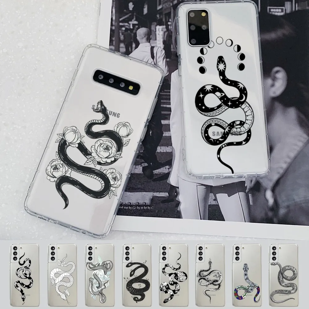

Snake Phone Case for Samsung A12 21 30 31 51 52 70 71 for Redmi8 9 10 for Honor10 70 50 Clear Case